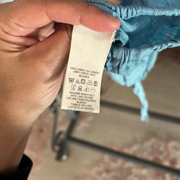 FREE PEOPLE 💯 linen balloon blouse size SP - Picture 9 of 16